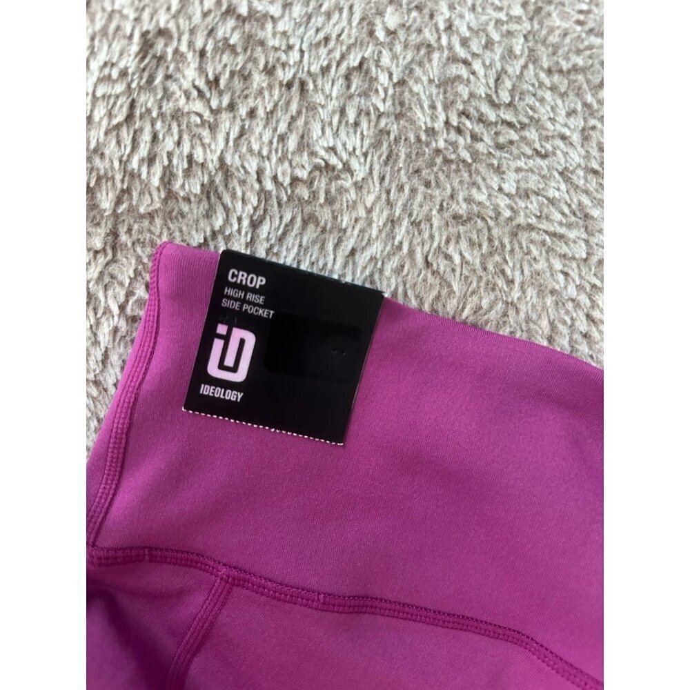 Id Ideology Compression High-Rise Side-Pocket Cropped Leggings Berry XL New - Picture 14 of 15